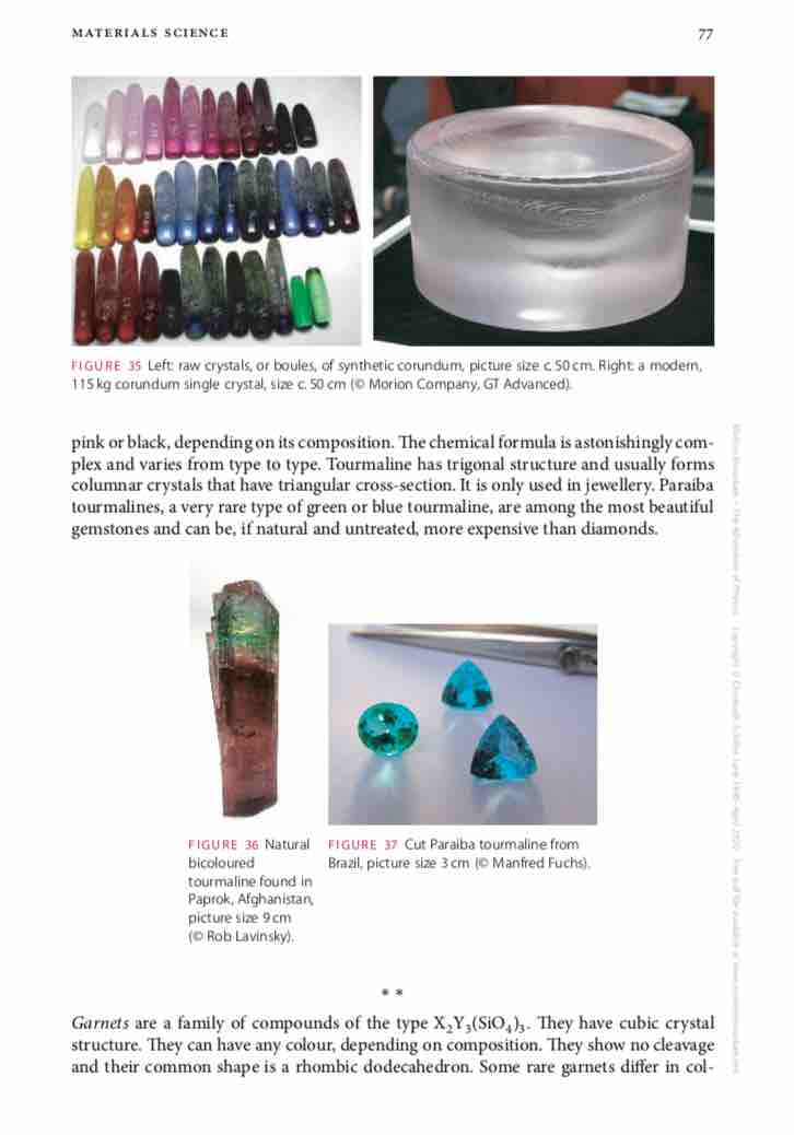 Motion Mountain free Physics Book page 74: 
Crystals